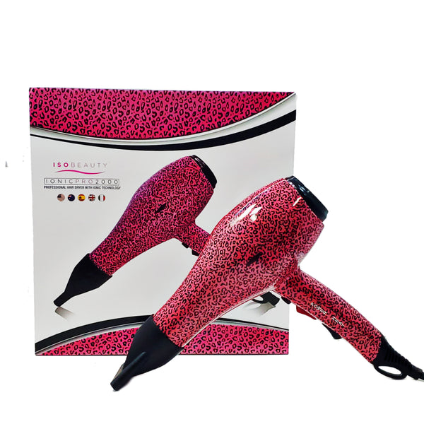 Euro Pink Leopard Ionic 2000 Pro Dryer