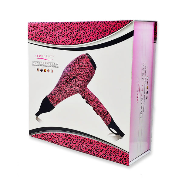 Euro Pink Leopard Ionic 2000 Pro Dryer