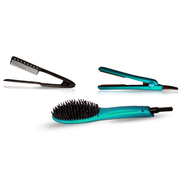 Turquoise Heated Brush Set