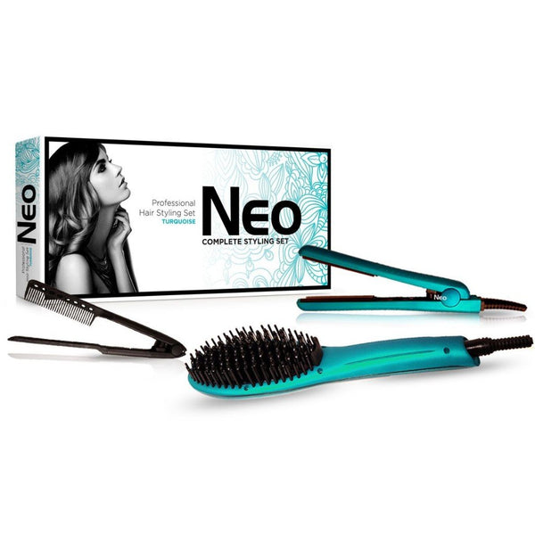 Turquoise Heated Brush Set