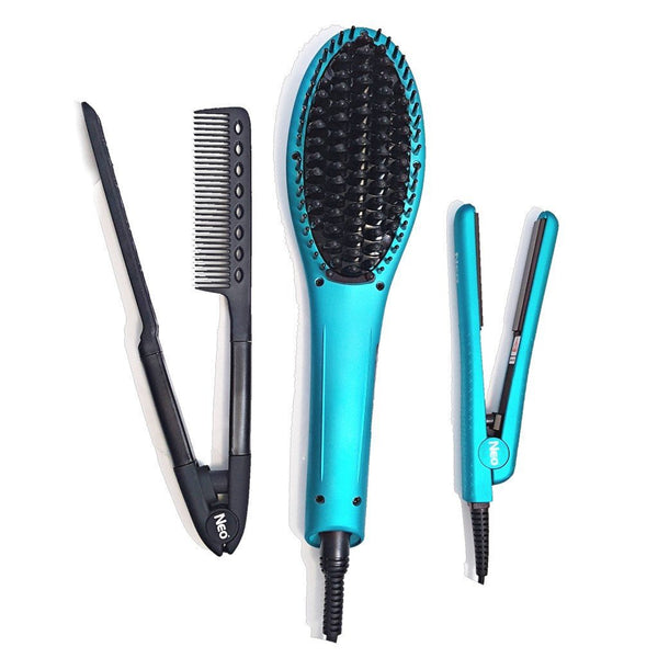 Turquoise Heated Brush Set