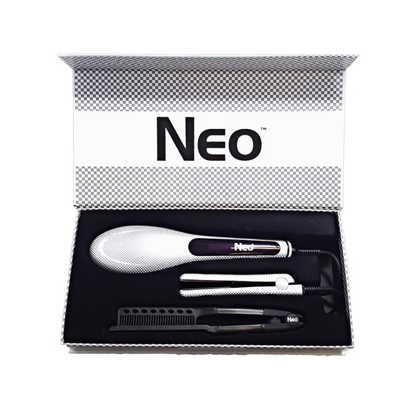 White Pearl Heated Brush Set