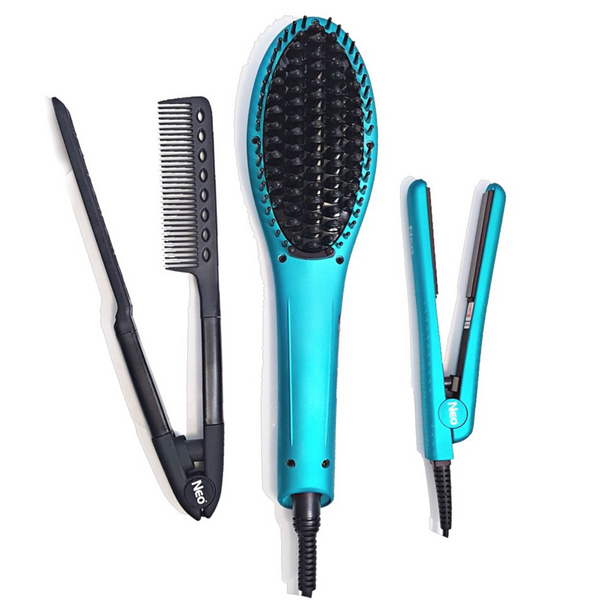 Turquoise Heated Brush Set