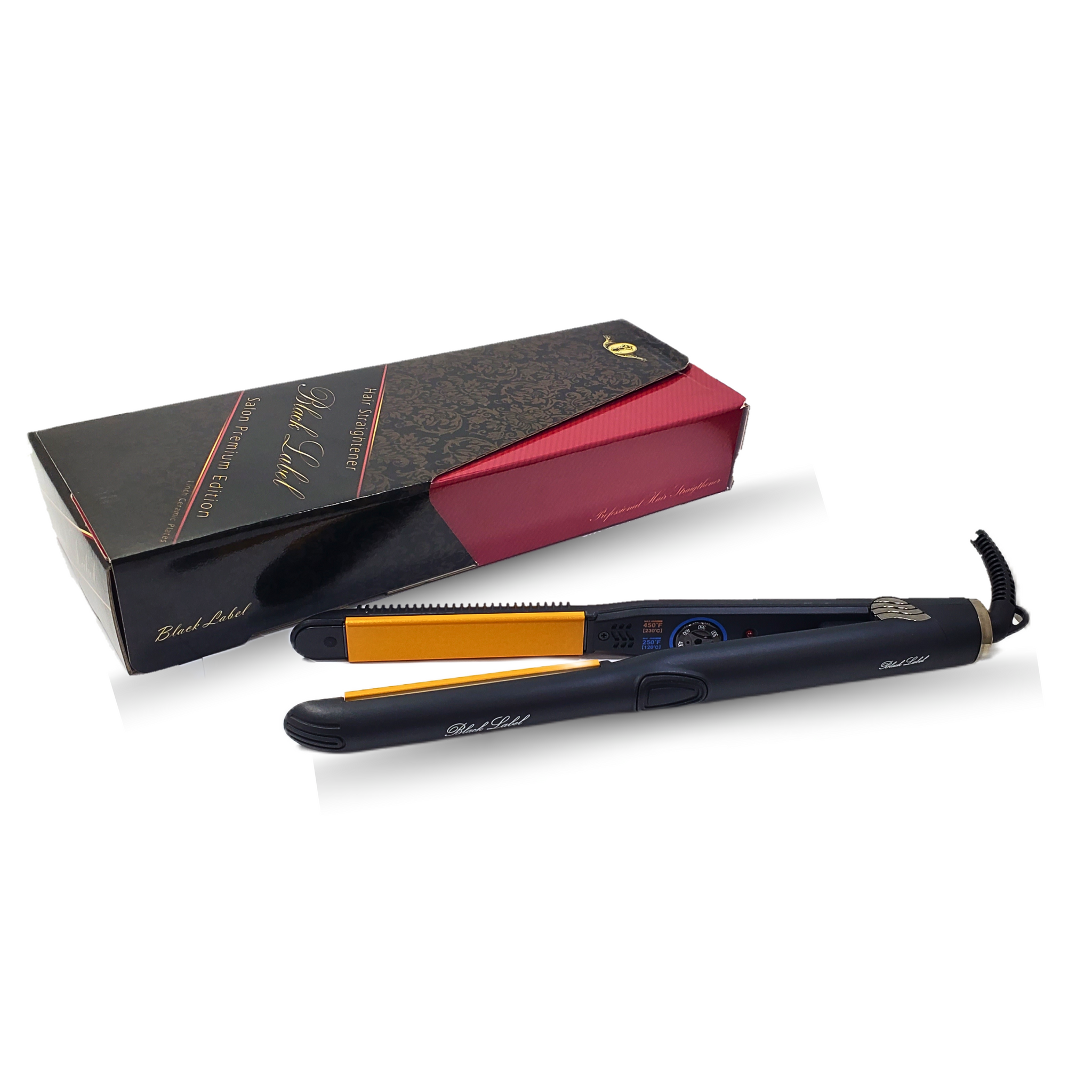 Black Label - ISO 1” Round Pro Ceramic Flat Iron Persona Ceramic Flat Iron With Brush and Pouch Set – iKonicstyle main image 4