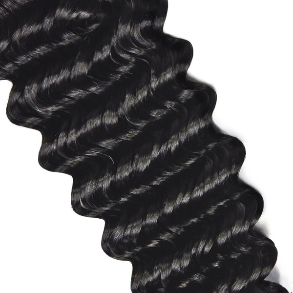 #1B Natural Black Deep Wave | Synthetic Extensions