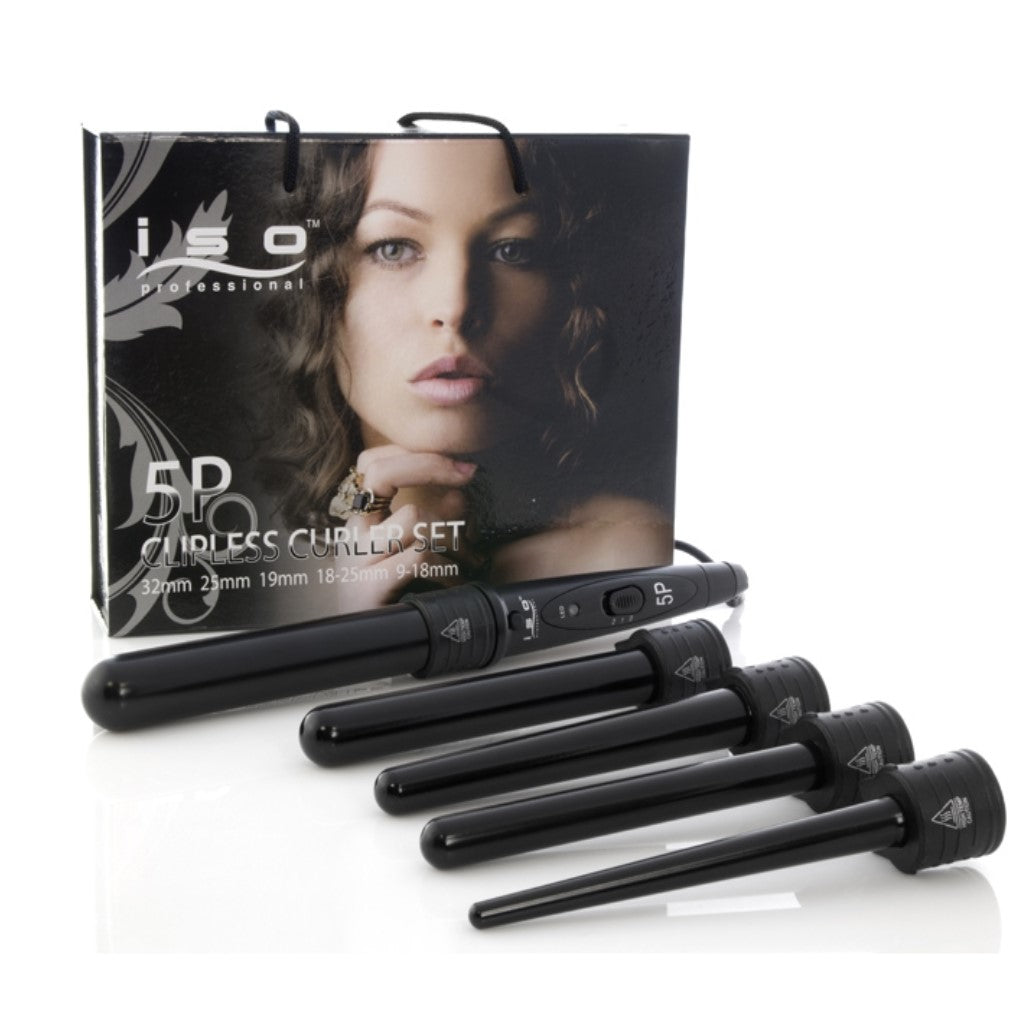 5pc Black Digital Twister Set ISO Beauty