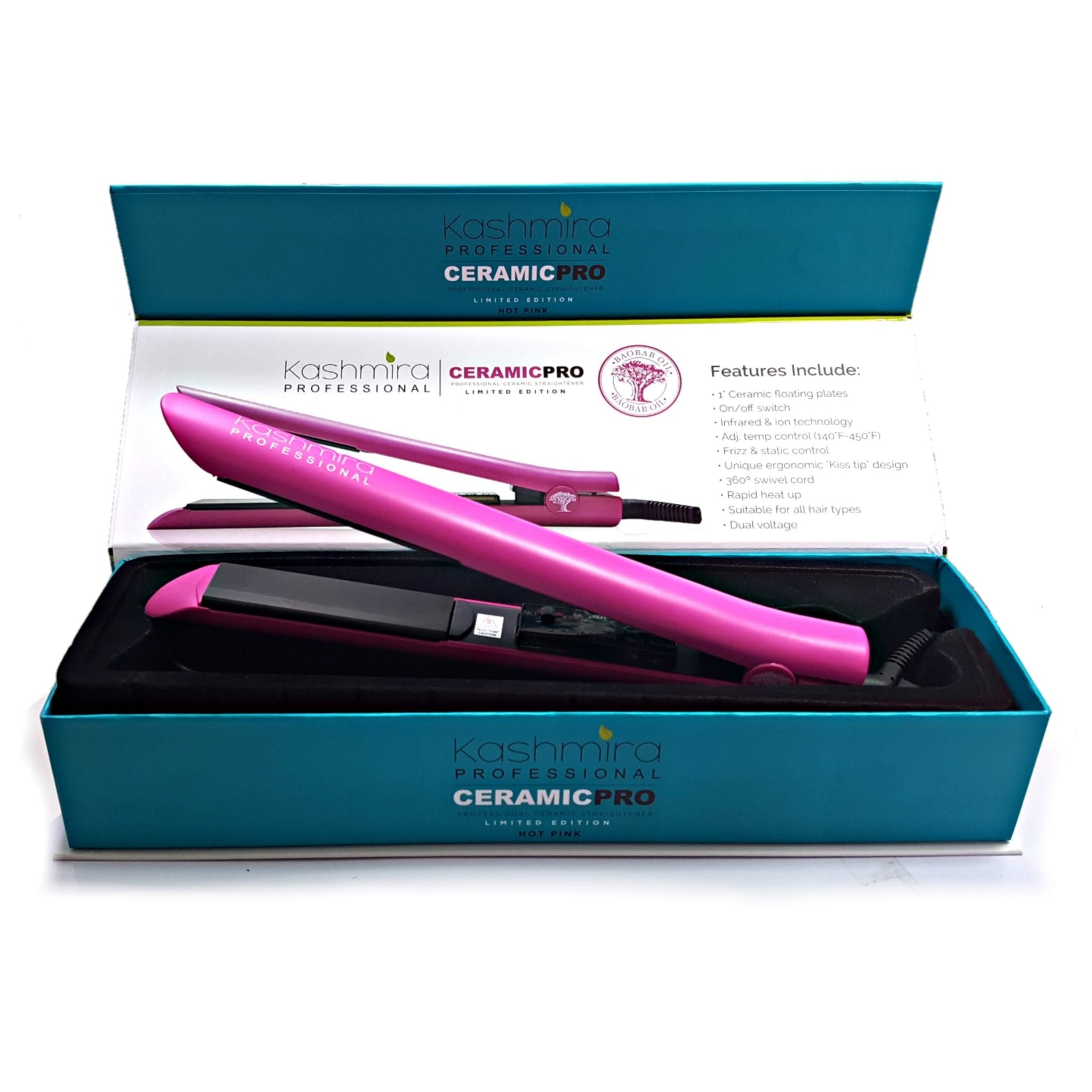 New Professional Head Kandy Nano Ceramic Infrated Plates Pink Flat Iron Le Ceramique Flat Iron in Blush or Black - L main image 4